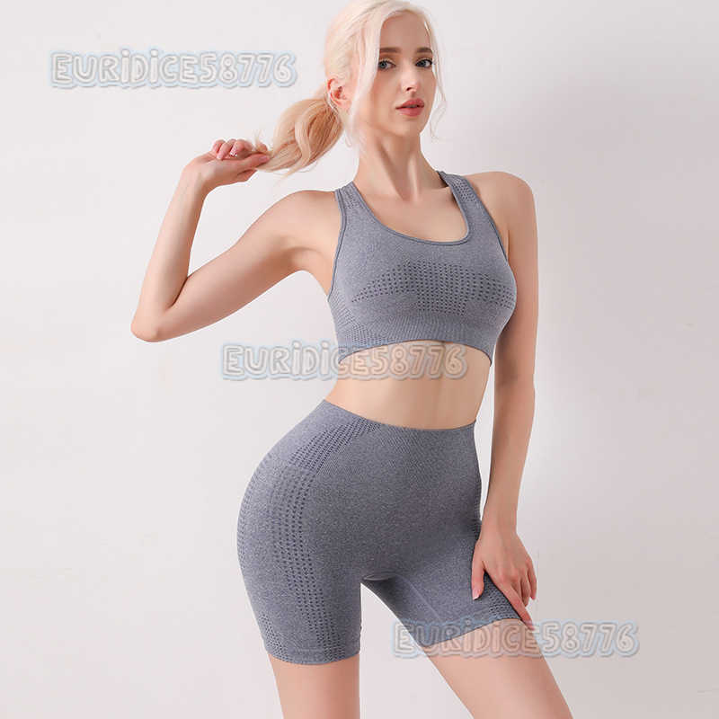 Quick-drying Yoga Clothing Set Outdoor Fitness Shockproof Sports Vest High Waist Tight Yoga Shorts Set H250806
