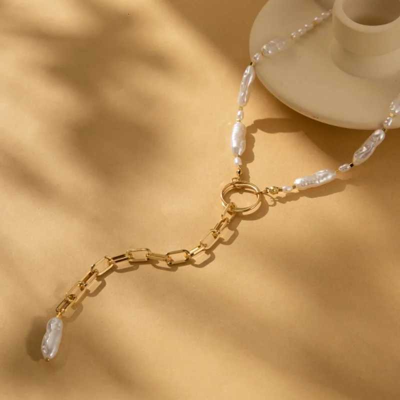 Vintage Bohemian Imitation Pearl Pendant Necklace for Women Personality Simple Valentines Day Party Jewelry 2025 New Year Gifts Y250805