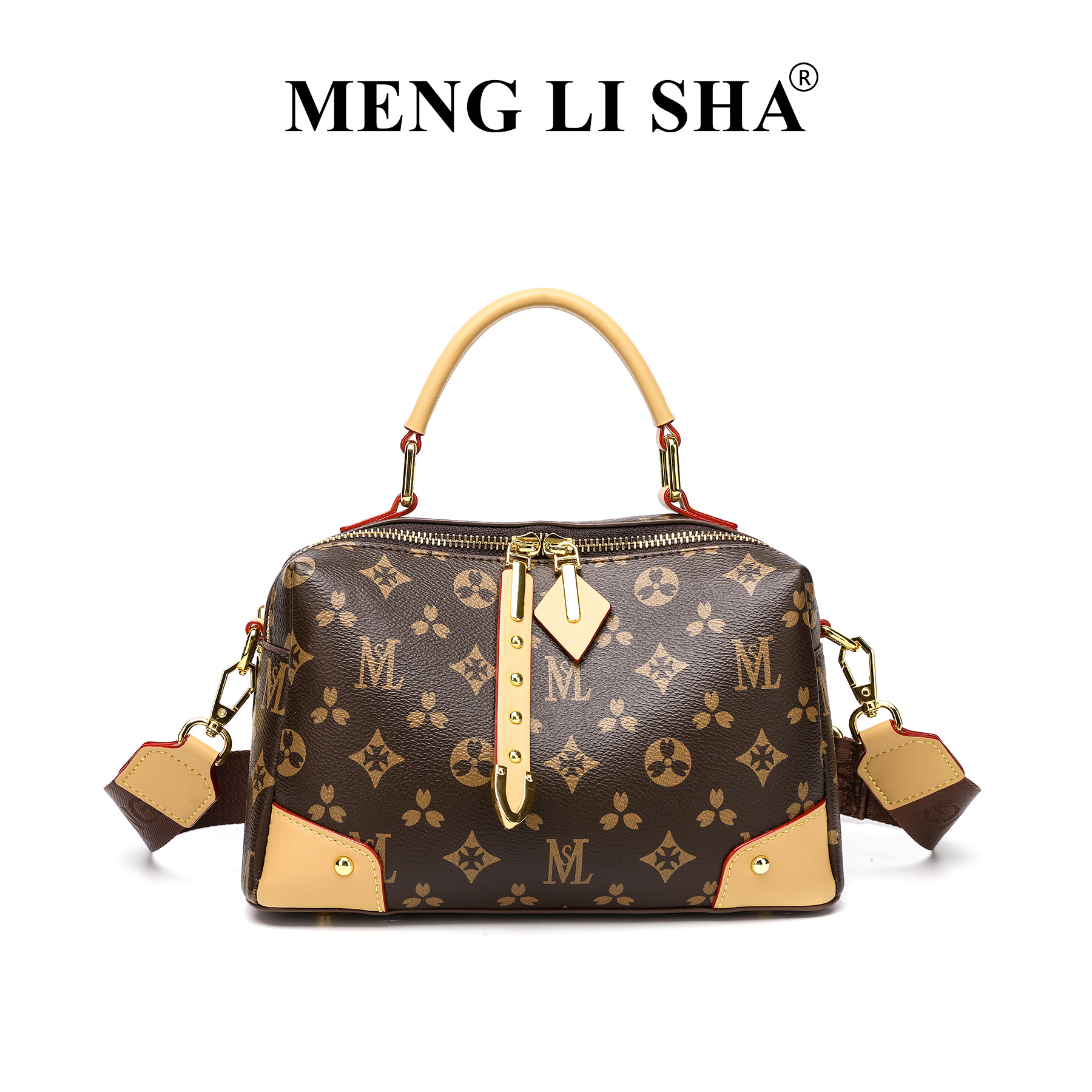 MENGLISHA spring and summer new women's bag light luxury simple handbag commuting to work large-capacity one-shoulder crossbody bag