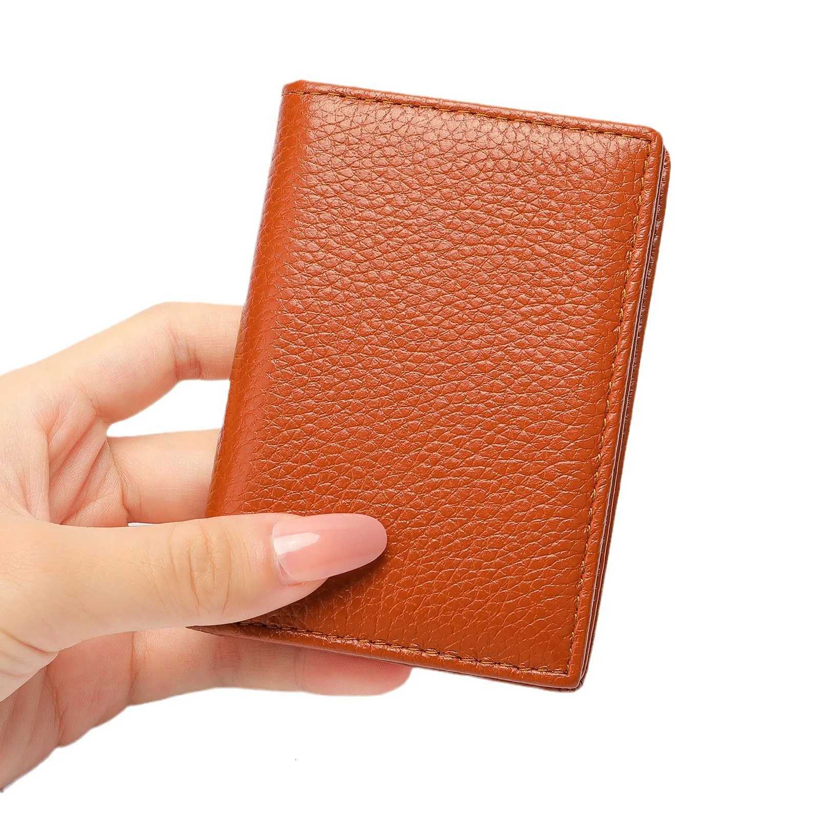 2025 High Quality Designer Men Leather ID Holders Mini Wallets Women XJ250806