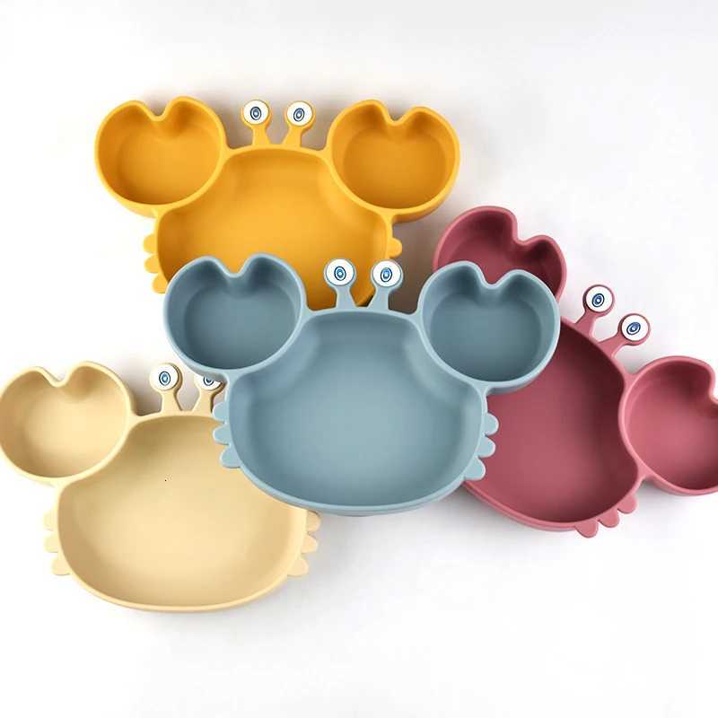 8-Piece Set Childrens Tableware 100% Food Grade Silicone Baby Bib Cups Forks Spoons Divided Plates Impact Resistant Tableware X250806