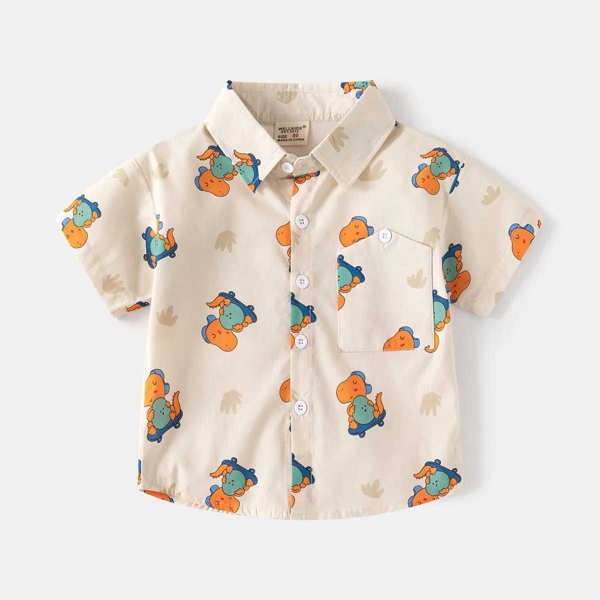 Baby Boys Printed Shirt Baby Short Sleeve Shirt Children Fashion Printed Shirt X250806