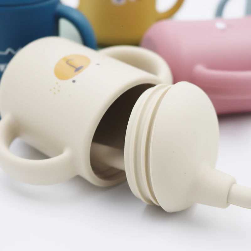 120ML Baby Silicone Sippy Cup BPA-Free Portable Storage Snack Container Feeding Cup Leakproof Training Cup X2508061