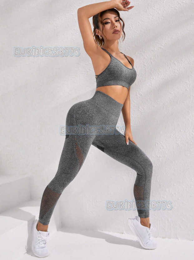 Yoga Outfit Outdoor Sports Hollow Out Hip Lift Yoga Pants Sports Set Women Cross Beauty Back Fitness Outfit Yoga Set H250806