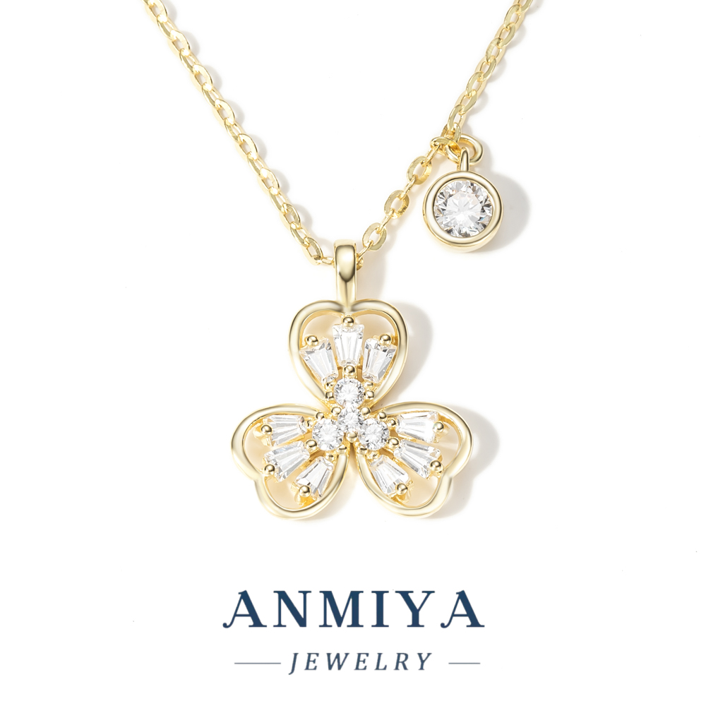 Custom 925 Sterling Silver Clover Necklace, Minimalist Pendant Jewelry for Teen Girls' Luck Charm Gift