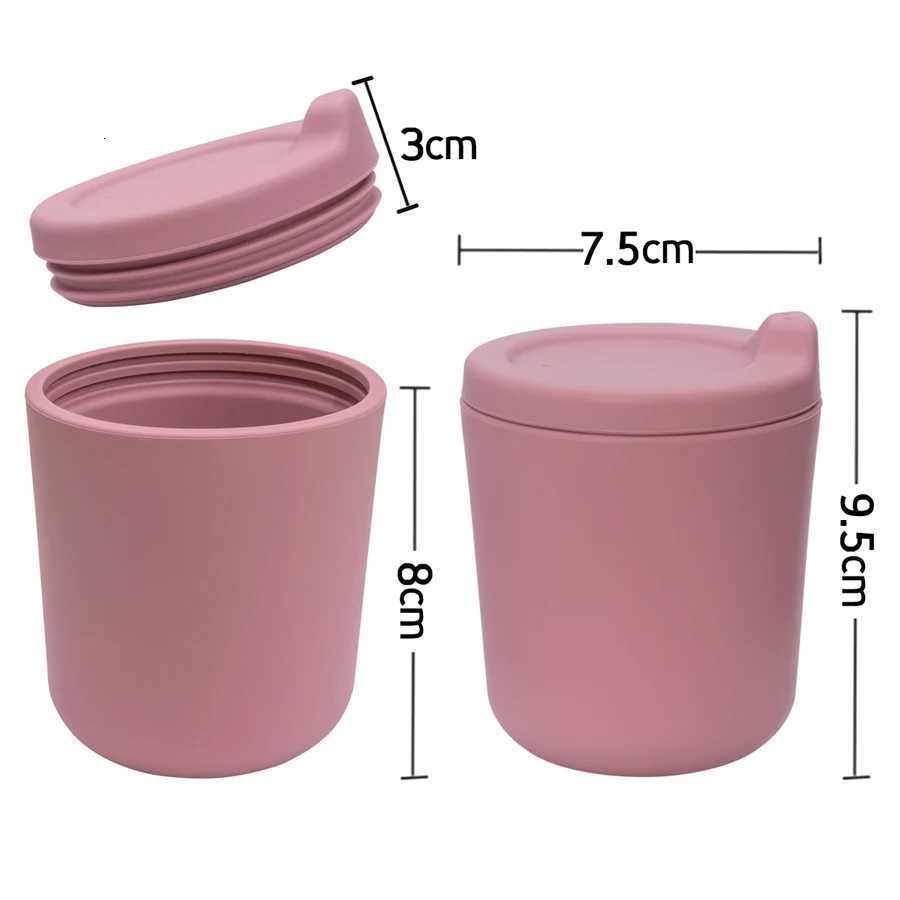Baby Silicone Drinking Cup Childrens Drinking Cup Training Sucking Leak-proof Travel Cup Food Grade Silicone Material Baby Show X2508061