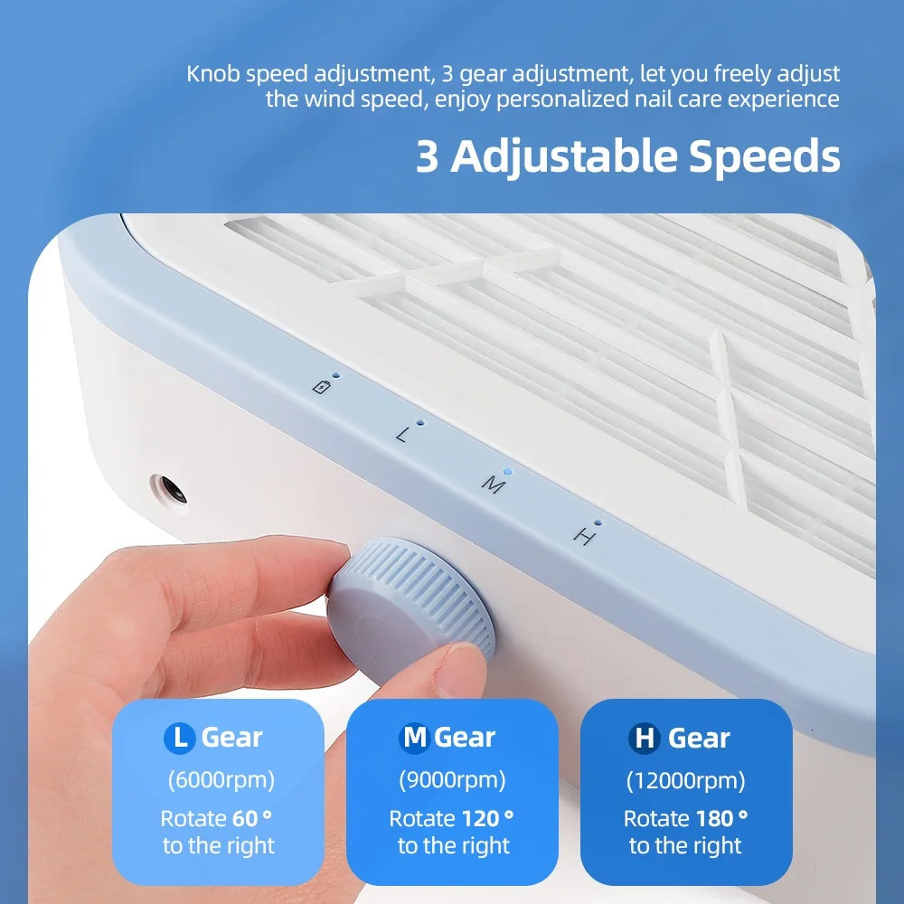 Wireless 120W Super Suction Nail Dust Collector Brushless Nail Dust ctor Nail Art Manicure Fan Vacuum Cleaner With 2 Filter 250729