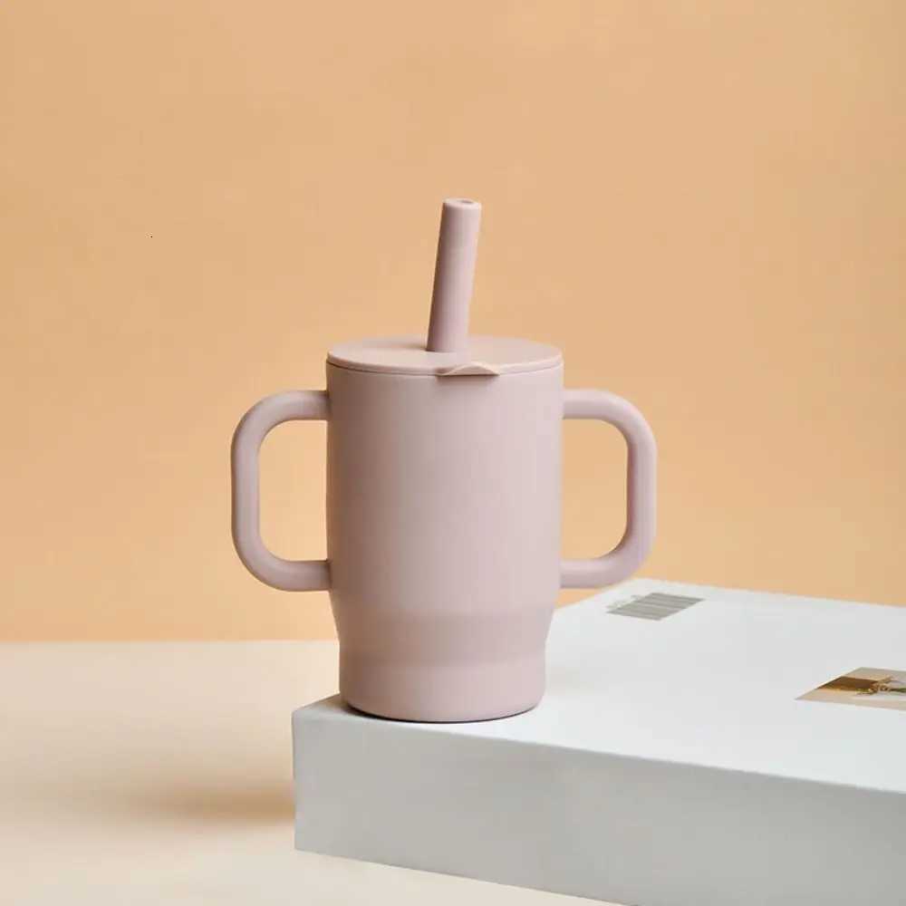 Portable Food Grade Silicone Baby Sippy Cups 180ml Heat-resistant Feeding Cup BPA Free Drop-proof Baby Straw Cup Snack X250806
