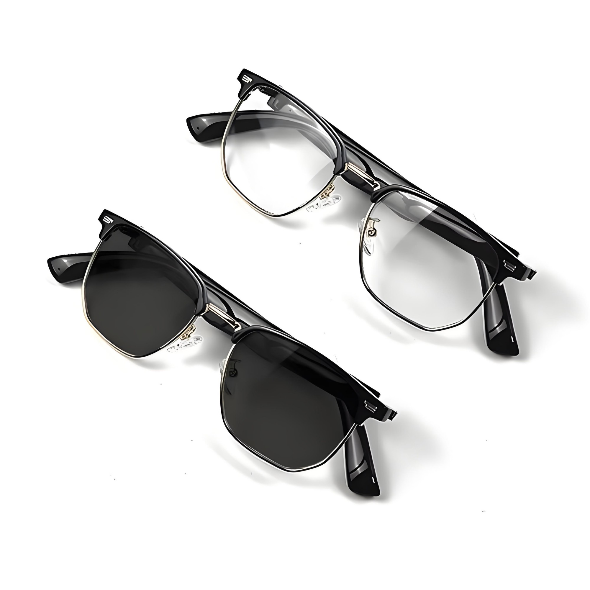 Smart Audio Glasses Anti Blue Light Anti UV Men Women Outdoor or Driving Listen to Music Make Calls Voice Assistant Earphone Glasses Multiple Language