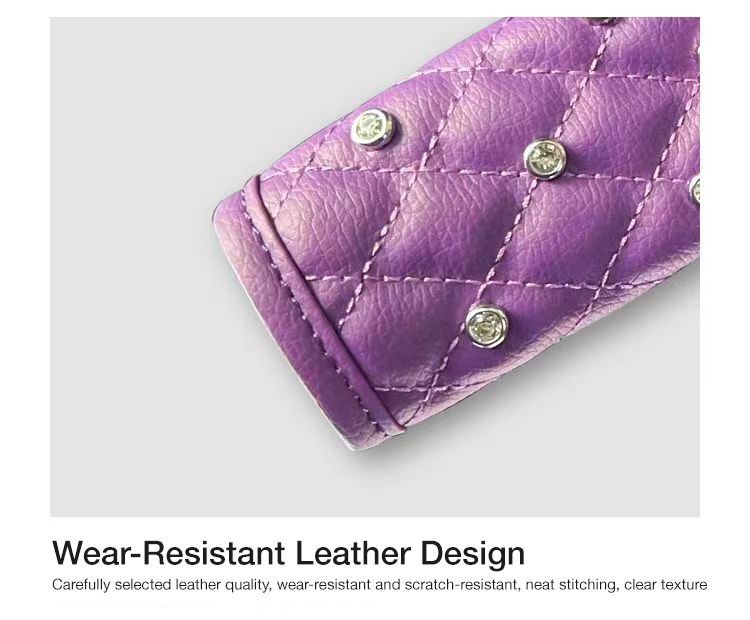 Car interior diamond-encrusted crown shoulder guard cover for seat belts, car interior accessories.