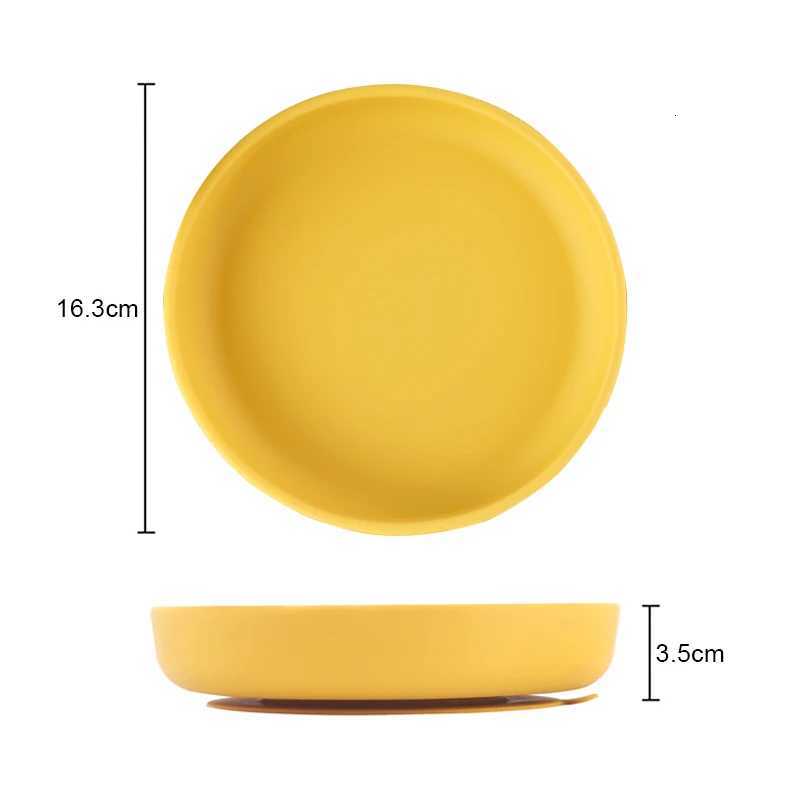 1PCS Baby Silicone Dining Plate Kids Feeding Plate Sucker Bowl Children Dishes Toddler Feeding Tableware Baby Supplies X250806