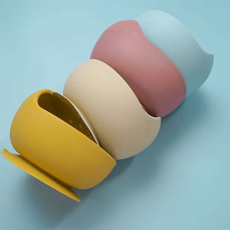 22colors! 1set Silicone Baby Feeding Bowl Set Baby Learning Dishes Suction Bowl Set with Non-Slip Wooden Spoon X250806