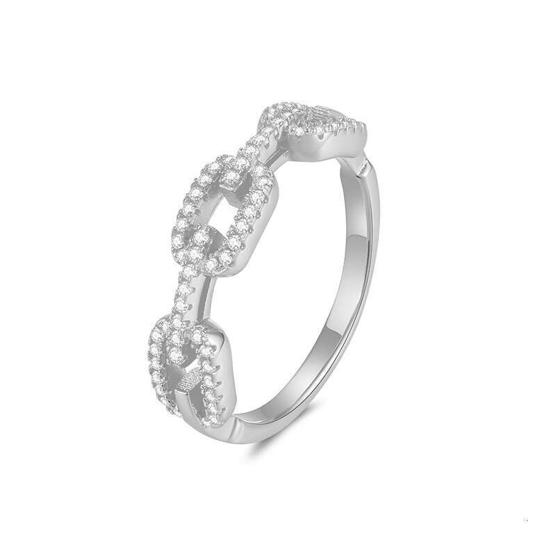 Moissanite Ring Electroplated Color Retention Design Trendy Exquisite Fashionable High-end Feel