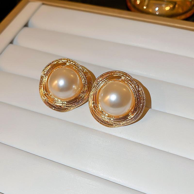 Free Shipping Designer Luxury Jewelry Silver Needle Metal Round Flower Tassel Earrings Retro Stud Earrings Elegant High-end Feel Women's Accessor