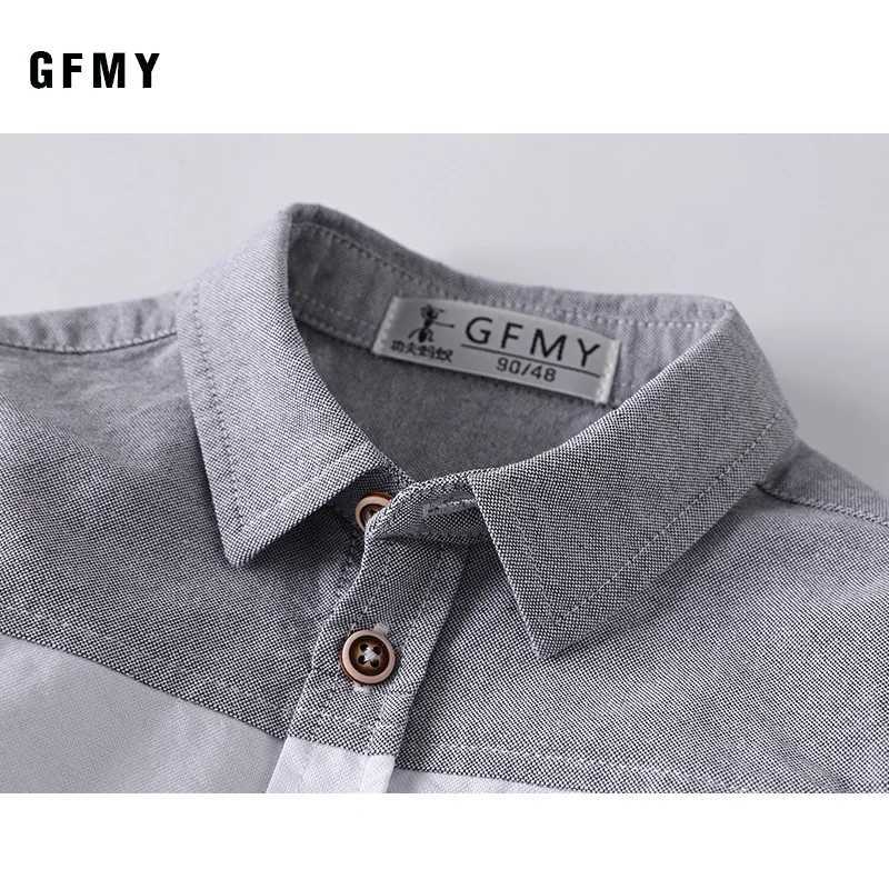 GFMY 2023 Spring 100% Oxford Textile Cotton Full Sleeve Embroidery Pattern Boys Shirt 2T-14T Splice Kid Casual Clothes 9012 X250806