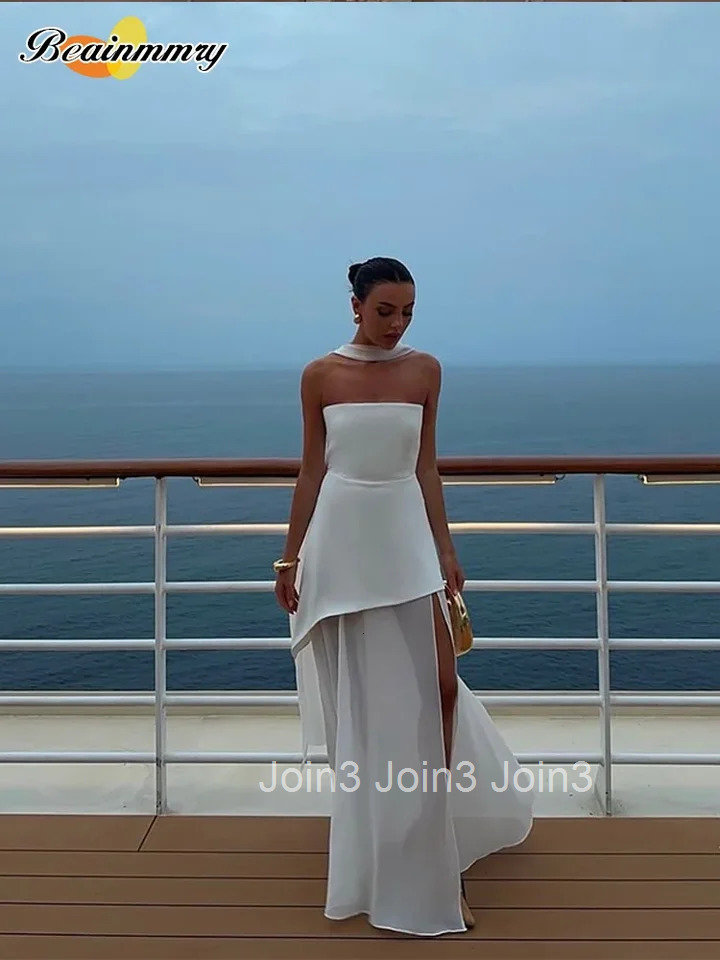 Fashion Strapless Ribbon Mesh Patchwork Maxi Dress Elegant Sleeveless Backless Vacation Long Robes New Women Beach Dresses