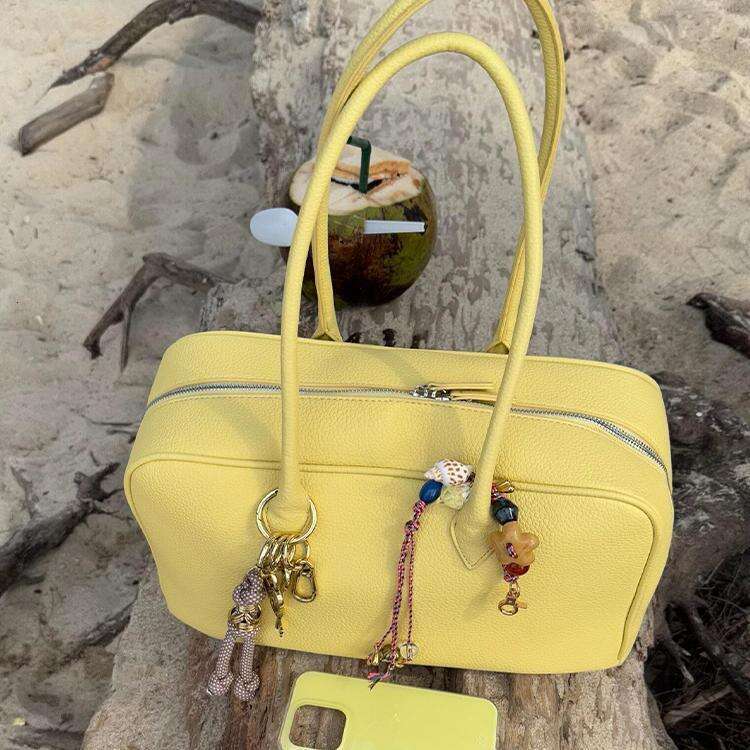 Designer Bag Tote bag Shoulder bag Yellow French Style Large Capacity For Women New Model Light Luxury Niche High End Feel Single Boston