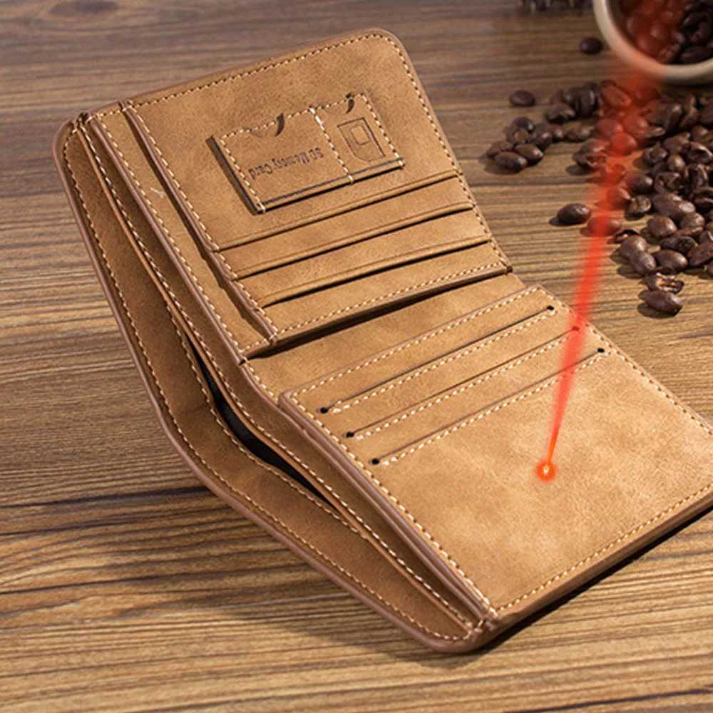 New Men Wallets /ID Holder Vintage Brand Male Wallet High Quality PU Leather Photo Holder Foldable Short Men Wallet XJ250806