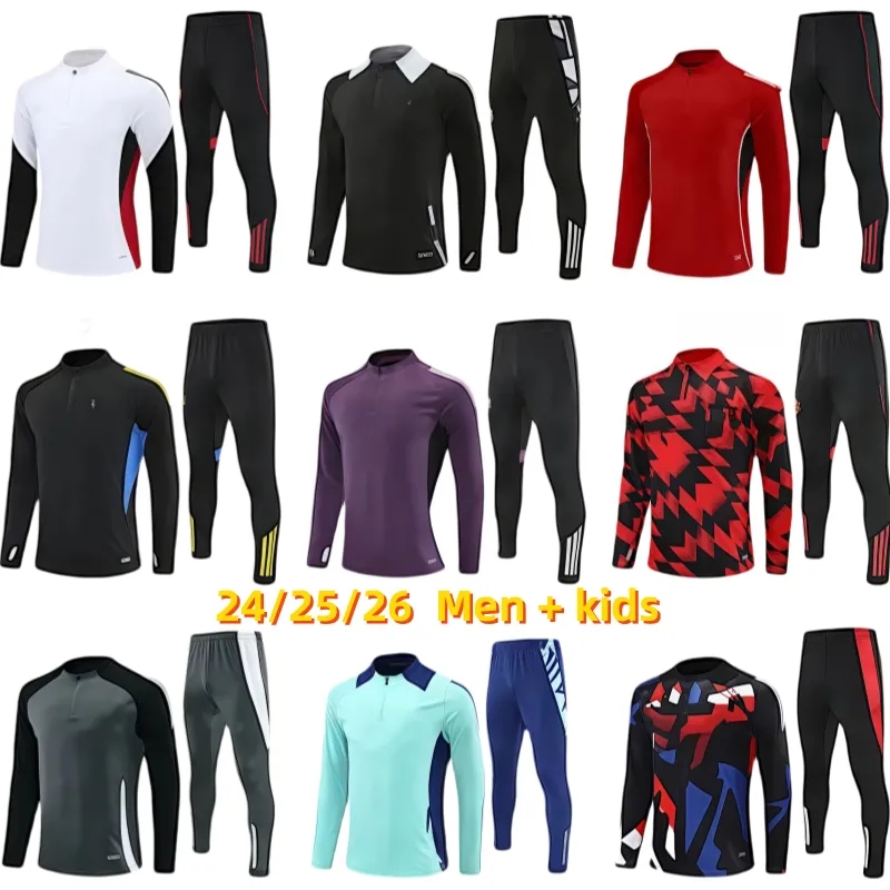 25 26 man unite CUNHA football Tracksuits chandal manchesteers unted soccer training MBEUMO HOJLUND MARTINEZ CASEMIRO MAINOO MOUNT B. FERNANES jacket men kids kit
