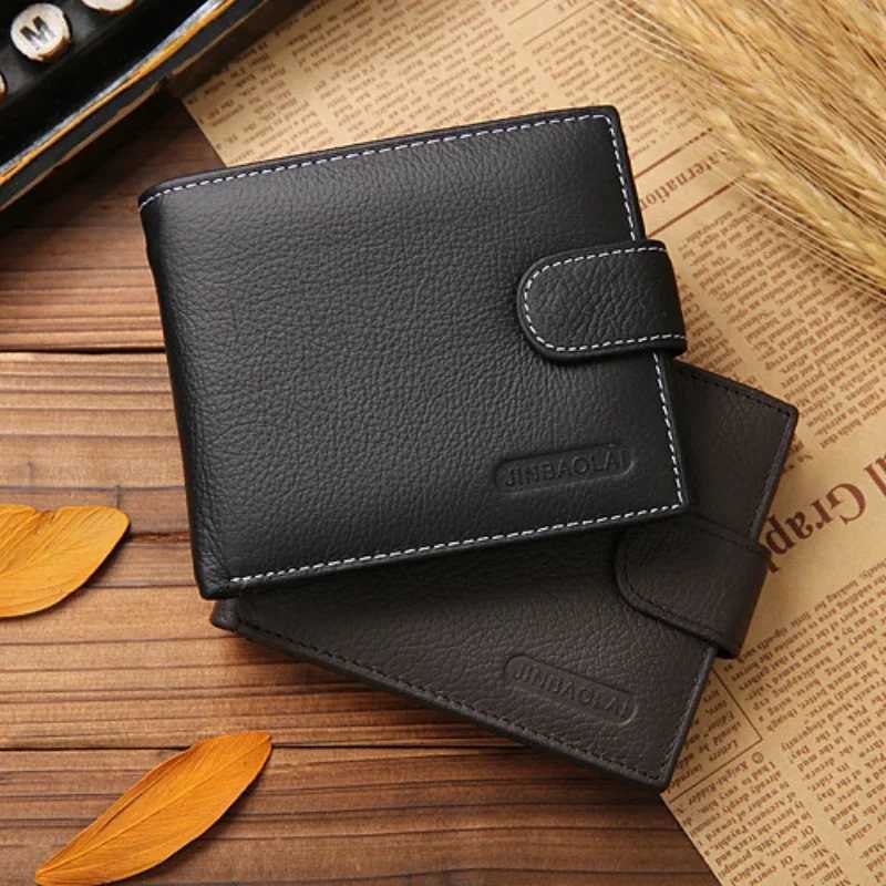 Wallet Mens Clip-on Cowhide Wallet Mens 2023 Coin Purse Small Clutch Bag Mens Coin Purse Coin Purse Short WalletXJ250806