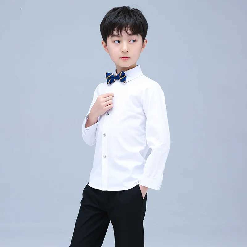 T Shirt for Boys School Kids White Performance Blouse Clothing Kids Teenage Boys Girls Turn Down Collar Birthday Formal Prom Shirt X250806
