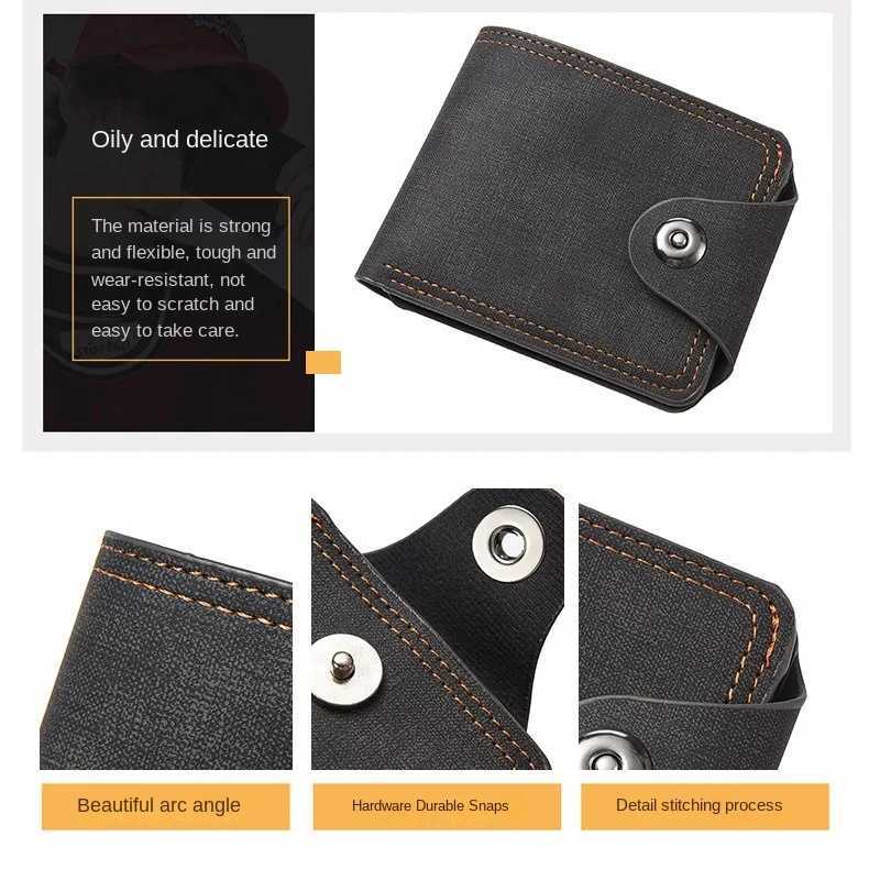 Mens Wallet Soft PU Leather Solid Color Coin Pocket Black/Brown Men Fashion Card Holder Money Bag Purse Small Storage PouchXJ250806