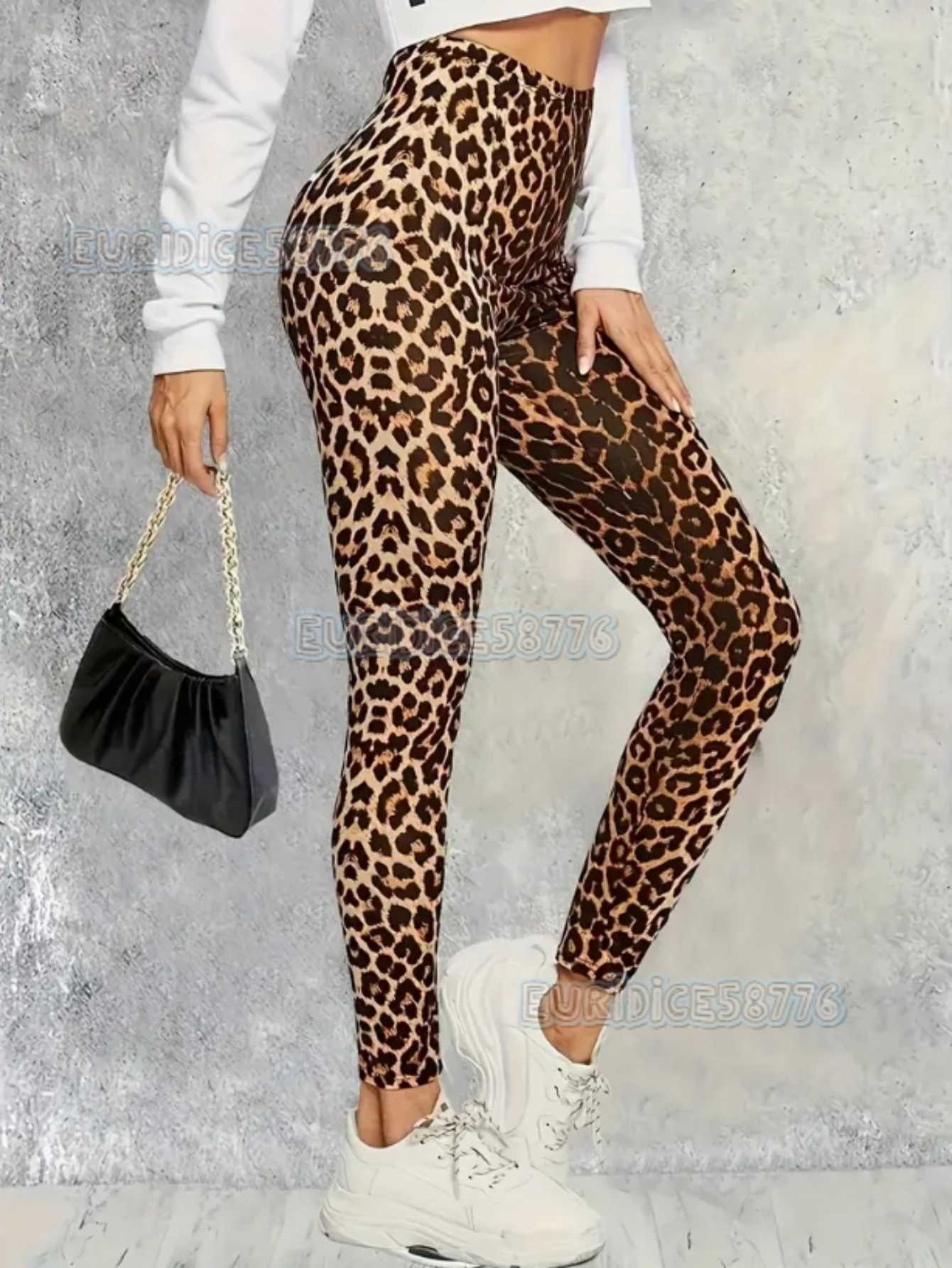 2025 New Leopard Print Womens Yoga Pants Outdoor Sports Shaping Tight Peach Hip Yoga Outfit Set H250806
