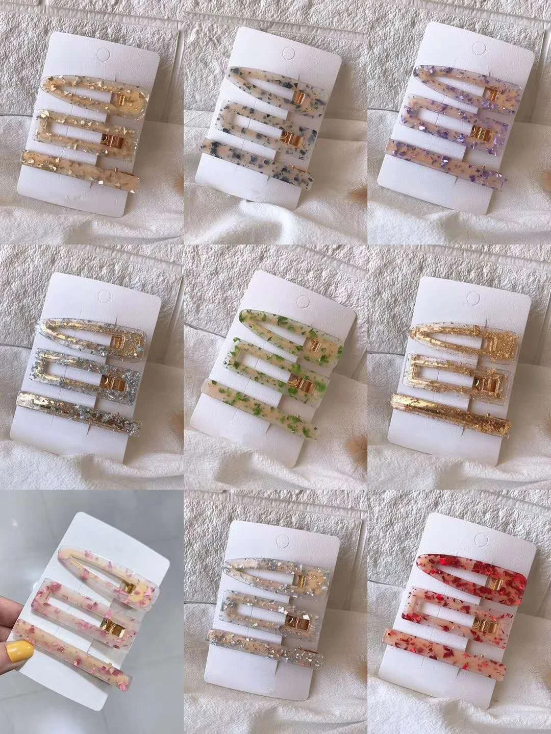 Fashion 3pcs/set Hairpins Side Clip Women Girls Hair Jewelry Trendy Geometric Hair Clip Barrettes Hair Accessories Gift 250730