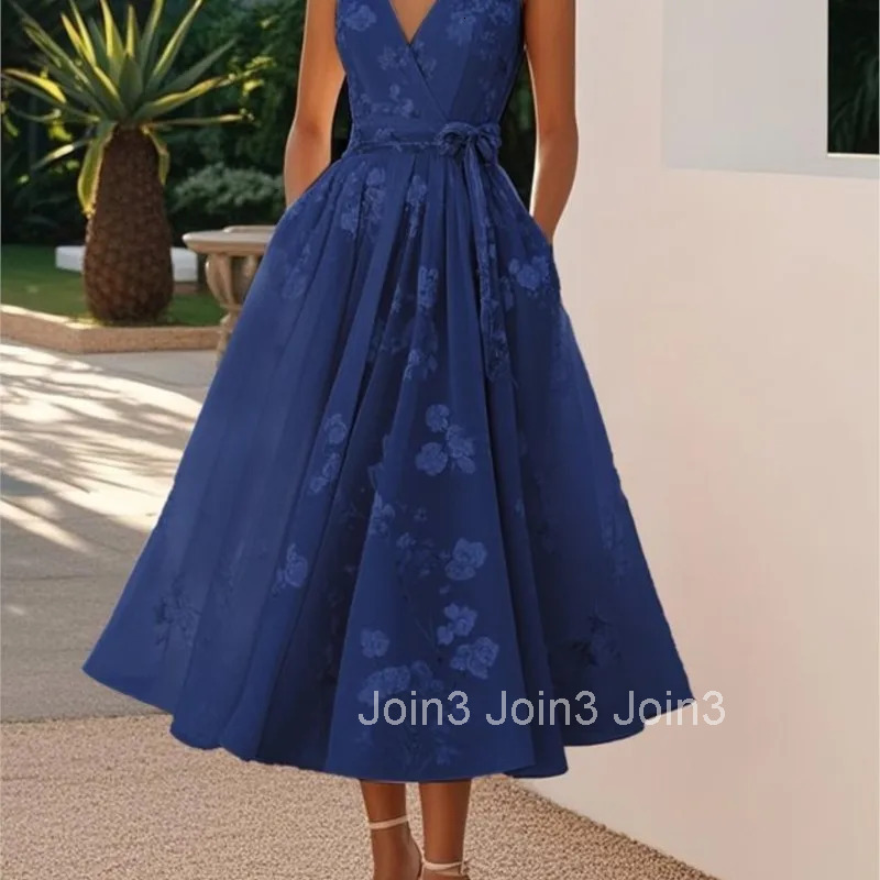 Sexy V-neck Halter Evening Dress Women Fashion Hight Waist Solid Lace A-Line Dress Elegant Sleeveless Slim Long Dress