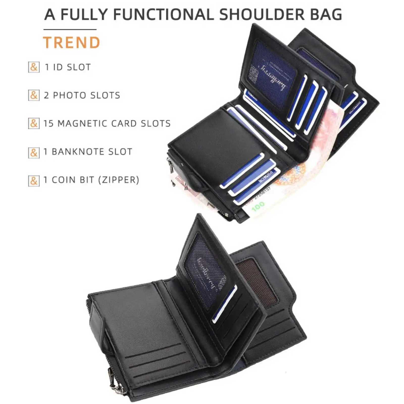 New Womens Short Leather Wallet Multi-Card Triple Fold Zipper Buckle Coin Purse Simple Casual Card HolderXJ250806