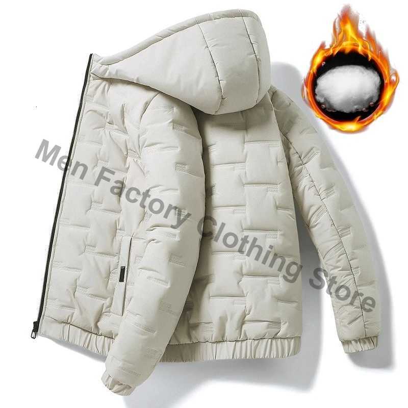 Winter Trendy Parkas Cotton-Padded Coats Jacket Men Parkas Outdoor Hooded Coat Casual Windbreaker Thick Warm Coat Men Jacket W250806