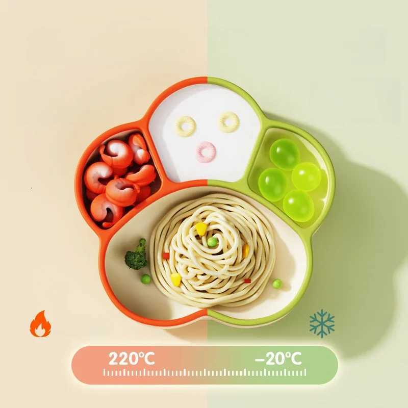 Baby Silicone Dining Plate with Straw Cute Cat Claw Child Dishes Baby Feeding Toddler Training Tableware Kids Plate Dishes Bowl X250806