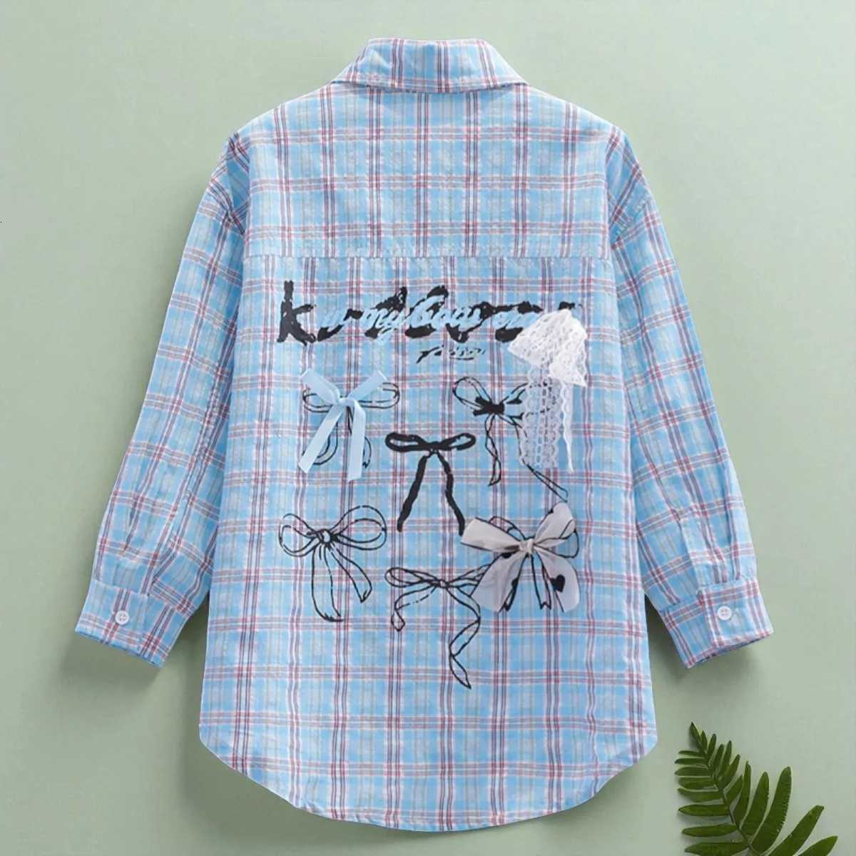 Girls Plaid Shirt Cotton Shirt for Kids Tops Long Sleeve Toddler Costumes Children Clothing Back to School Uniform Size 6 8 9 10 12 X250806