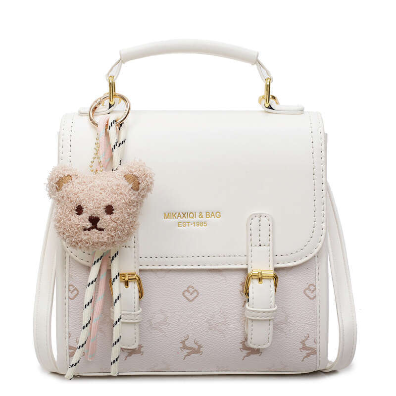 Versatile Handbag for Women Large Capacity Shoulder Crossbody Bag Printed Trendy Backpack-Contrast Panel Design, Ideal for Teen Girls and Casual Outin