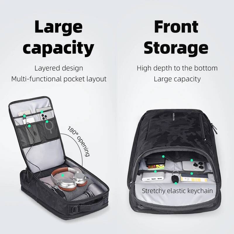 MARK RYDEN Business for Men, Waterproof High Tech Backpack with Sport Car Shape Design and USB Charging Port, Travel La high-quality