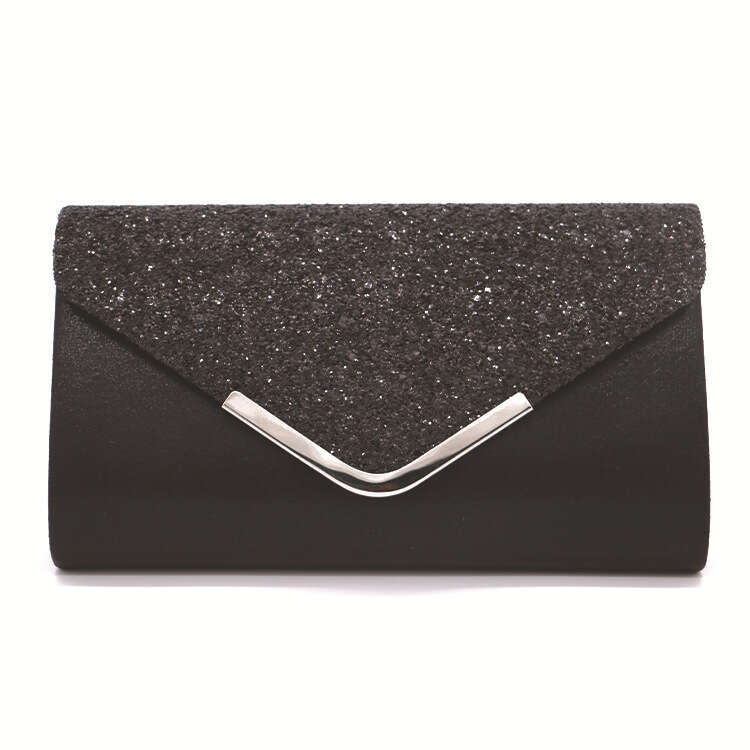 Straight Fashion Style PU Sequin Makeup Evening Bag