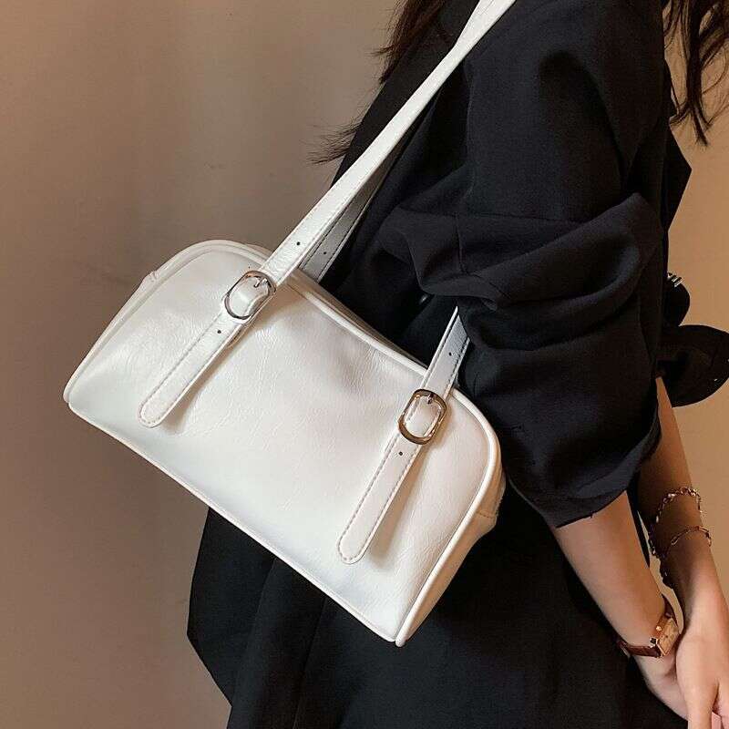 This Year's Popular Bag New Trendy Fashion Solid Color High-end Shoulder female large-capacity commuter tote bag