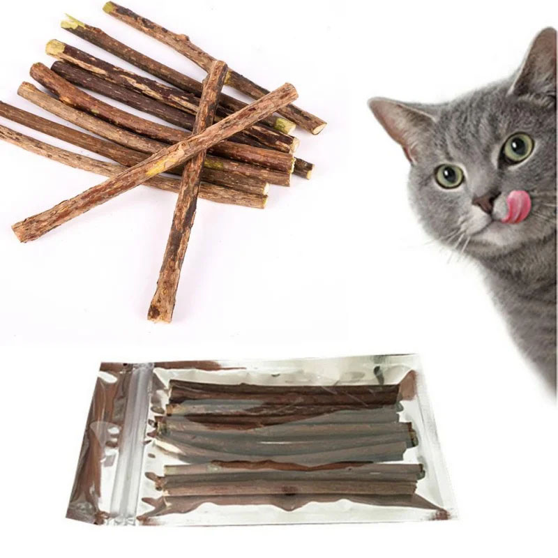 Catnip Stick Pet Cat Molar Toys Natural Wood Polygonum Sticks Cleaning Teeth Relieve Boredom Snacks Chews Toys