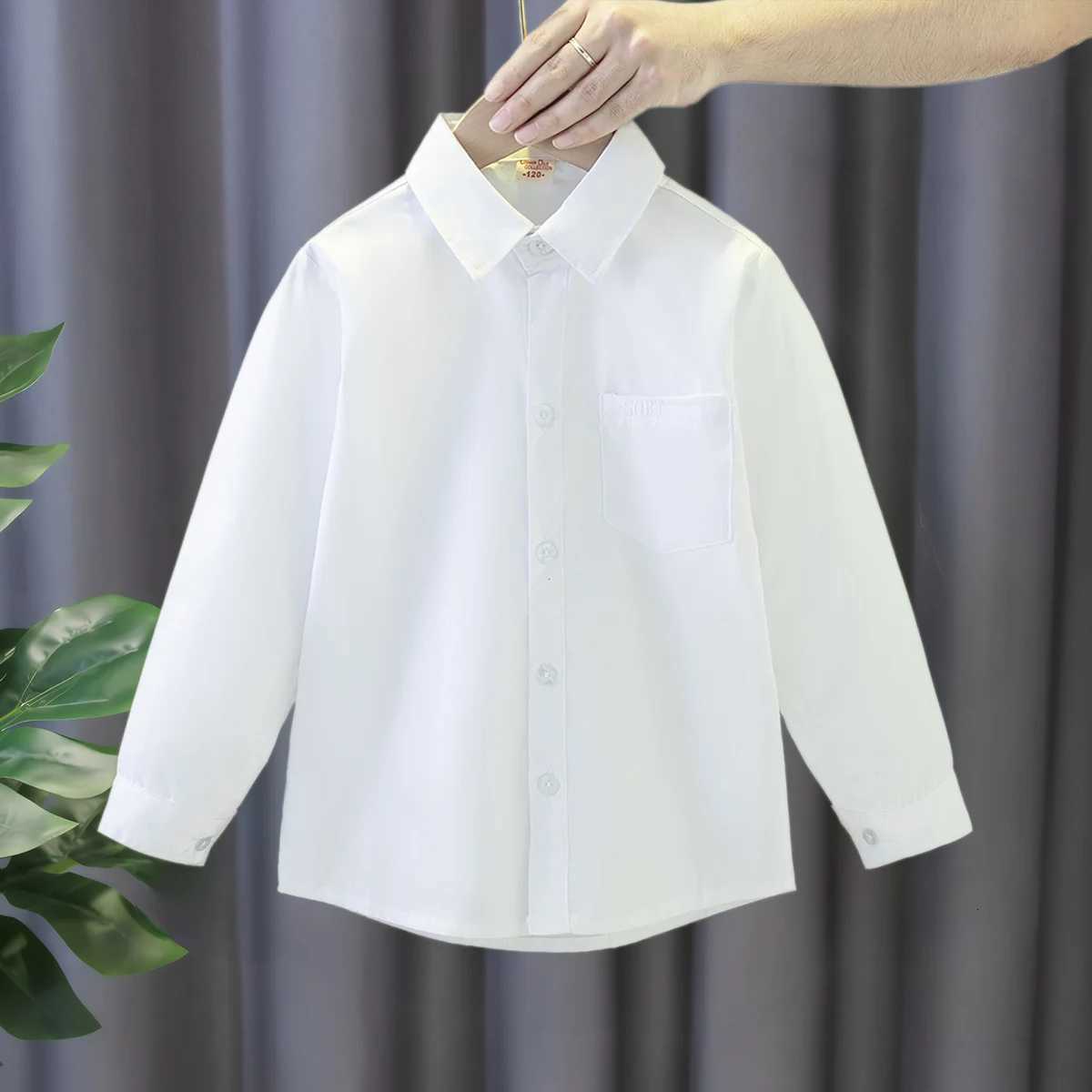 Girls Shirts Spring And Autumn Students School Uniforms Solid Color Long-Sleeved Girls Blouses Cute Casual Girls Tops X250806