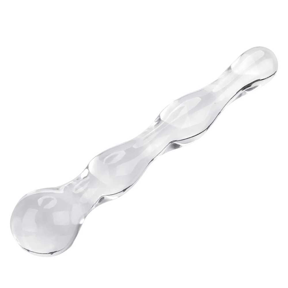 19cm Glass Butt Plug Anal Beads Dildos for Women Vaginal Men Prostate Massager Female Masturbator Sex Toys Adult Erotic Products XJ250806