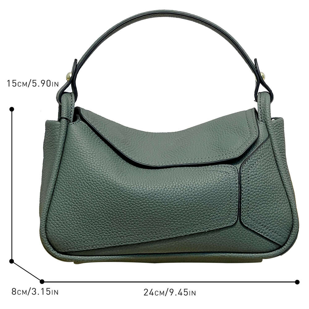 French Style Genuine Leather High-End Luxury Fashion Niche Commuter Pillow Crossbody Women's Shoulder Bag