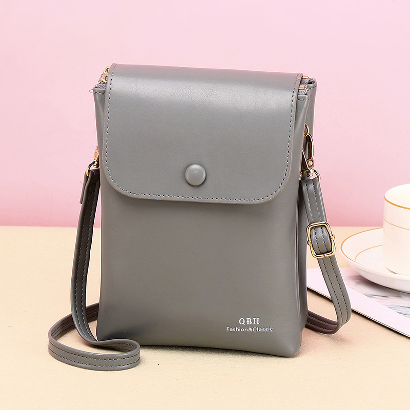 New Wallet Fashion Crossbody Women's Niche Design High-end Feel Oil Wax Leather Phone Bag