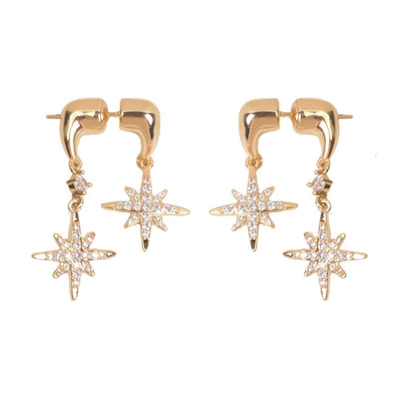 Y2K Sweet And Cool Spicy Girl Zircon Octagonal Star Earrings, Free Shipping, Designer Women's Luxury Jewelry, Personalized Rhinestone Fashion Acc