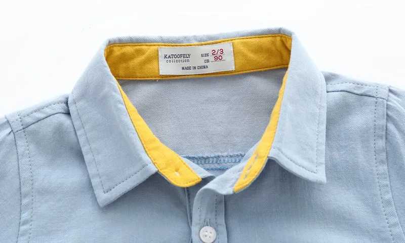 2025 Autumn Boys Shirt Cartoon Blouses Kids Long Sleeve T-Shirts Cotton Cartoon Dinosaurs Printing Lapel Tops 2-7 Years X250806