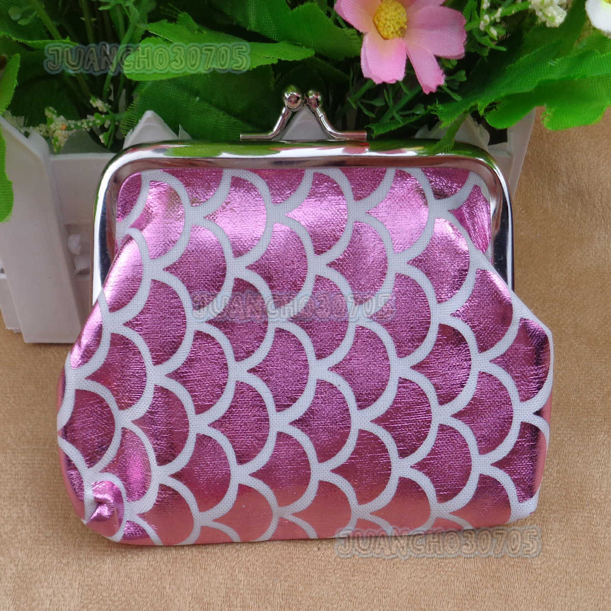 New Gold Stamping Clip Fish Coin Purse Bridge Bank Card Gift Bag Key Bag H250806