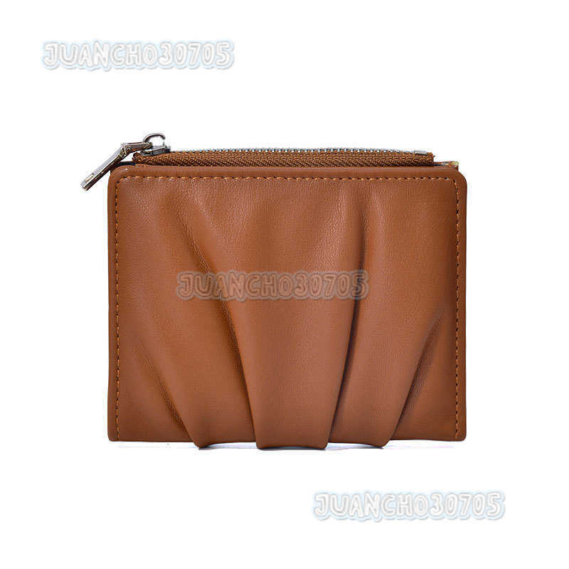New Womens Card Holder Wrinkled Simple Mini Small Card Holder Multi-card Slot Solid Color Versatile H250806