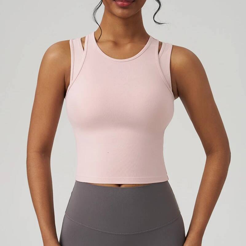 Yoga Women Gym Sleeveless Shirt Fiess Training Sportswear Vest Outdoor Running Sport Tank Tops