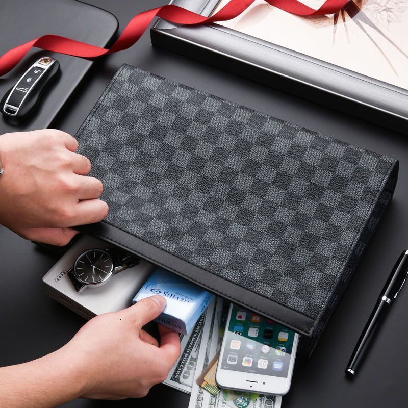 Luxury Men's Lightweight Handbag Free Shipping Designer Casual Business Phone Bag New Fashion Small Square Bag Casual Tablet Computer Bag