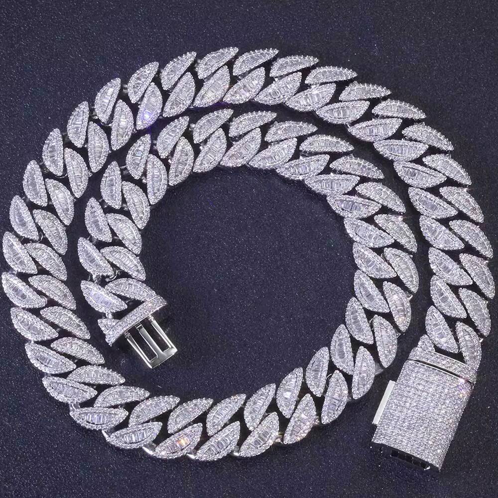 Ganku Hip-hop Mixed with 15 mm T Zircon Cuban Man Necklace Fashion Jewelry Chain Deserve to Act the Role of Custom