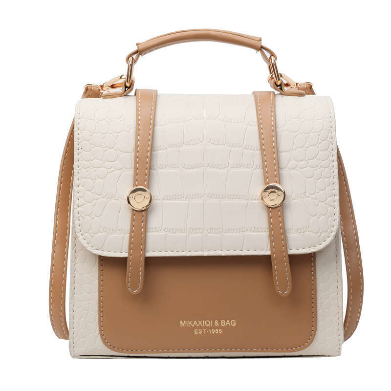 Leather backpack - crocodile leather - embossed texture, high-end niche design, fashionable ideal choice - smart women's work and social occasion